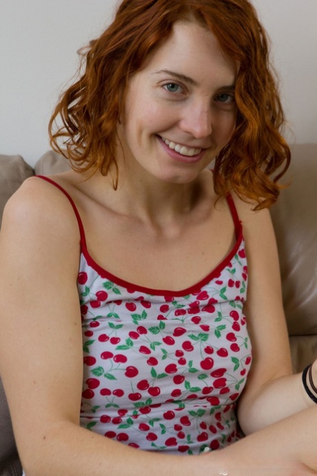 Natural redhead Kara Dashka plays with her cunt during her nude debut 31701238