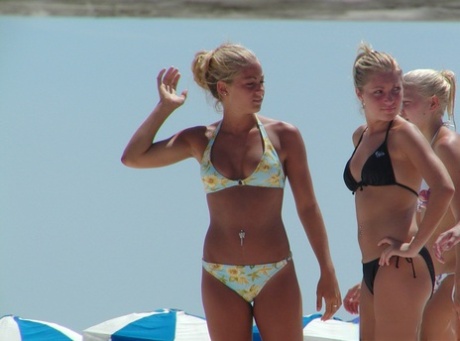 A bunch of amateur girls are captured on candid camera in their bikinis 25756744