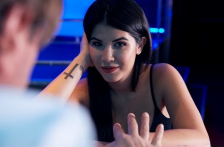 Dark haired teen Lady Dee has sex inside a club with a bartender 46418186