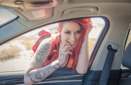Redheaded alternative chick Sheena Rose performing hardcore sex acts 74642684