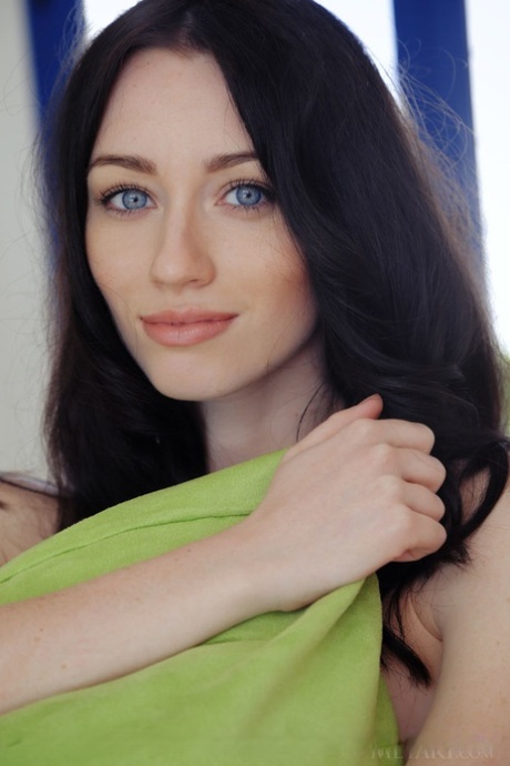 Dark haired teen Zsanett Tormay shows her beautiful pussy in the nude 93475426