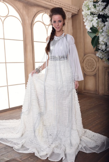 Teen bride takes off her wedding dress to model naked after the ceremony 65490307