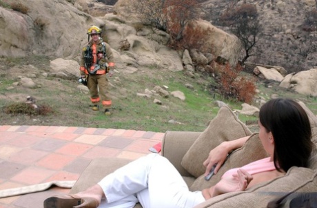 Tattooed Lexi Bardot got her pussy fingered and fucked by a fireman 49308958
