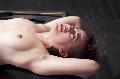 Kinky chick Ingrid Mouth endures painful tit tugging and toying in bondage 19841426