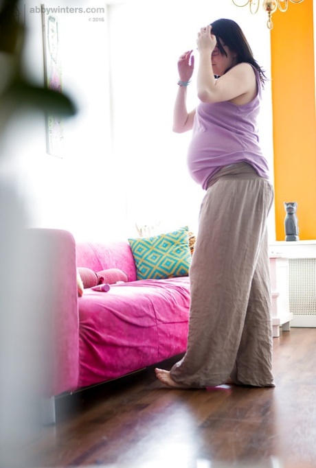 Pregnant amateur solo girl with hairy bush secretly filmed by hidden voyeur 79338213