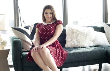 First time PAWG Valentina Nappi exposing large tits while undressing 22245710
