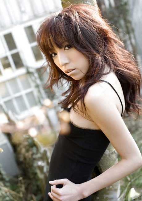 Naughty asian babe in stockings Kanako Tsuchiyai posing bottomless 34257115