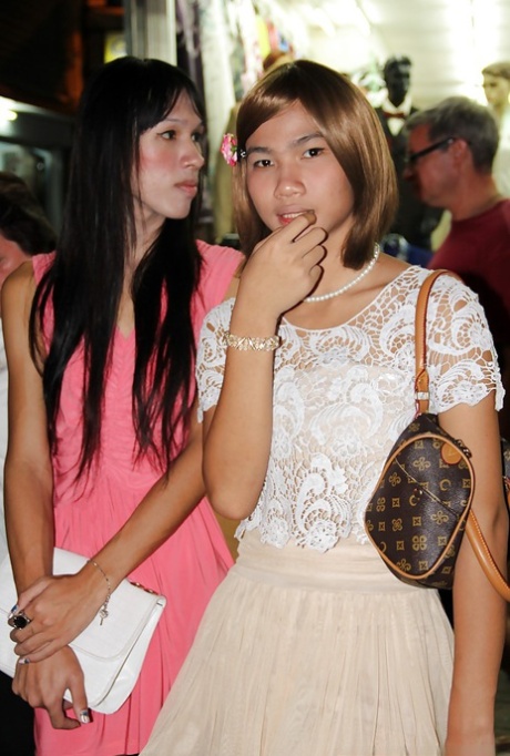 Exotic Thai ladyboys on public display in non nude series 65289417